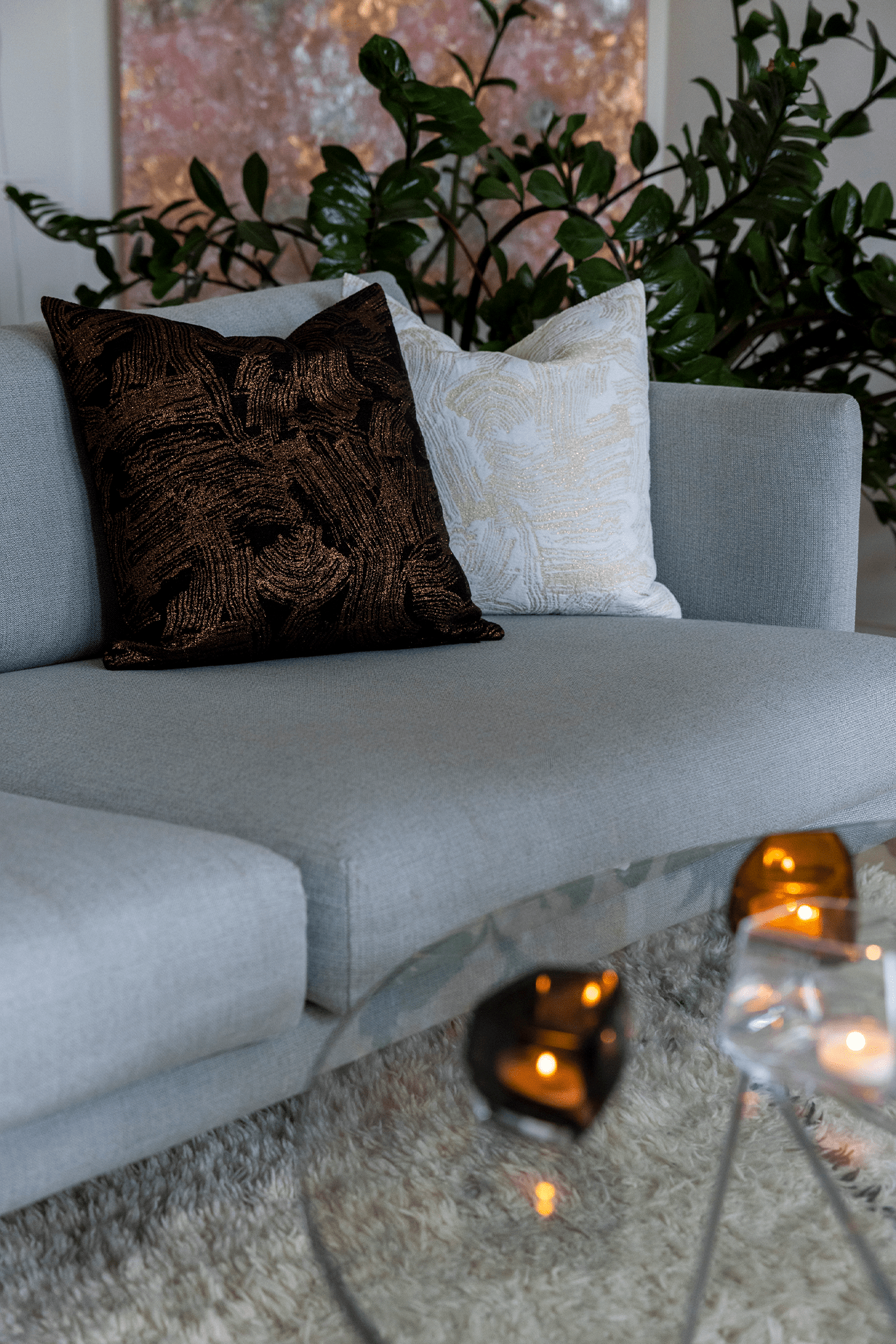 Hiillos Tyynynpäällinen Jacquard - PENTIK - Tekstiilit/Sisustustekstiilit/Tyynynpäälliset