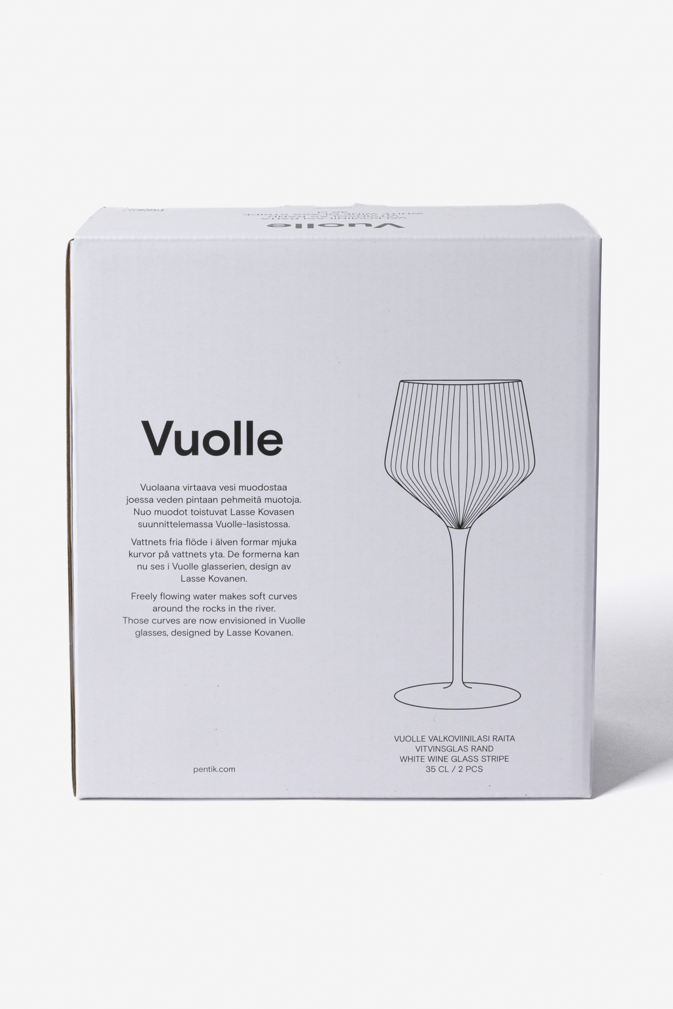 Vuolle White Wine Glass Stripe 2 pcs