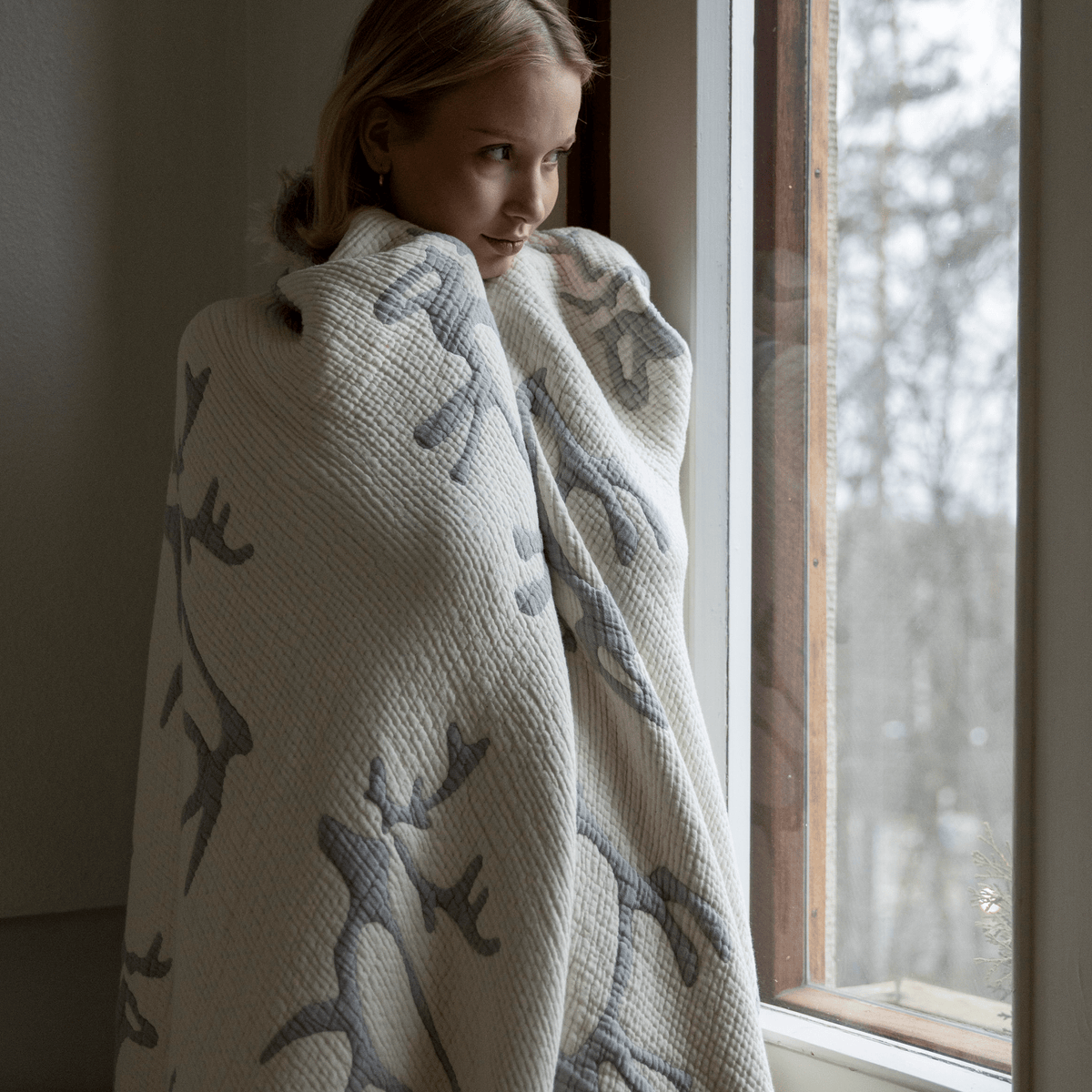 Saaga Päiväpeitto Jacquard - PENTIK - Tekstiilit/Makuuhuonetekstiilit/Päiväpeitot