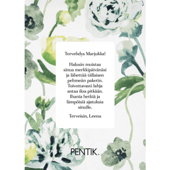 Lahjapaketointi Freesia - kortilla - PENTIK - 