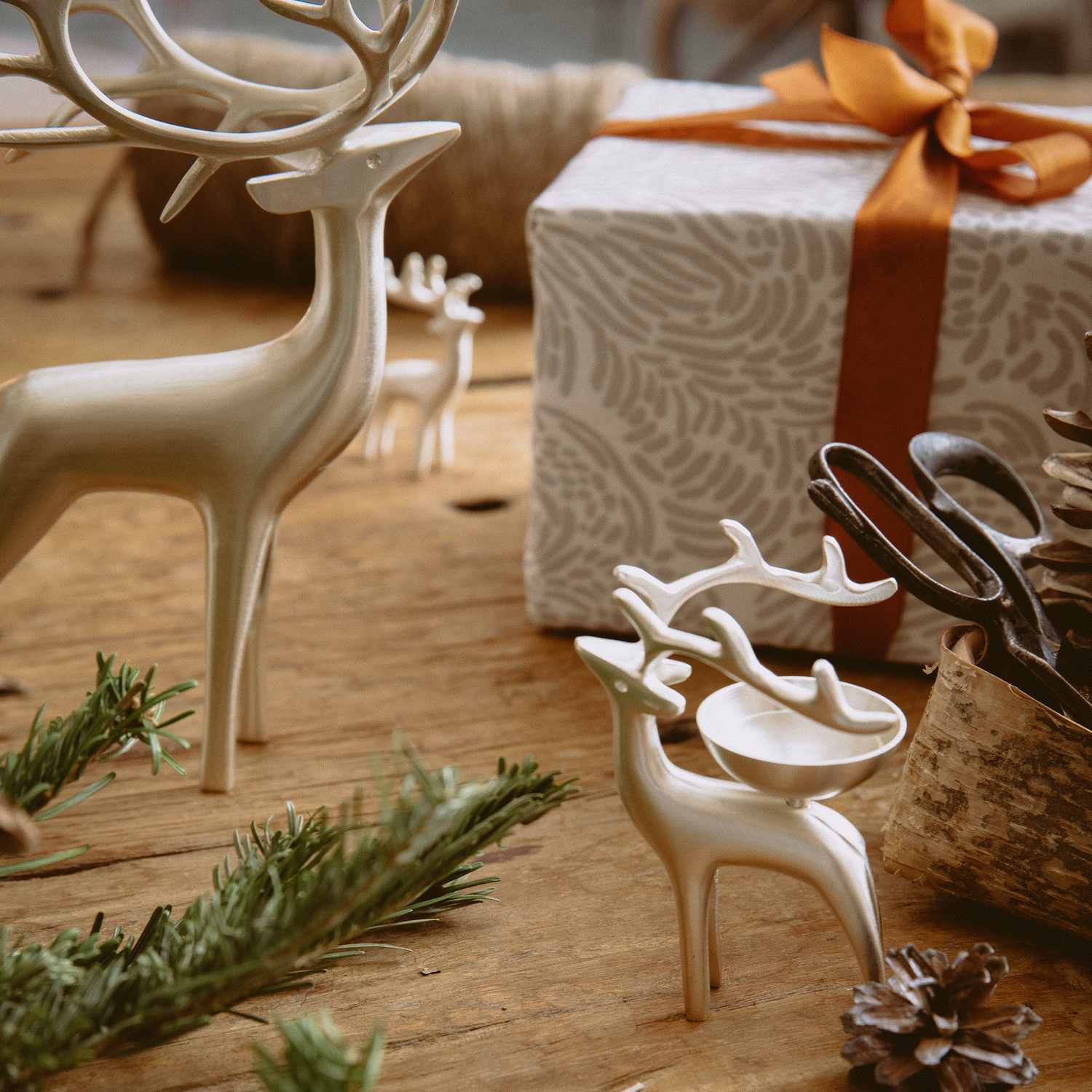 Petra Silvered Reindeer