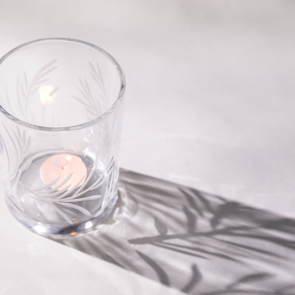 Kultalehti Candle Glass
