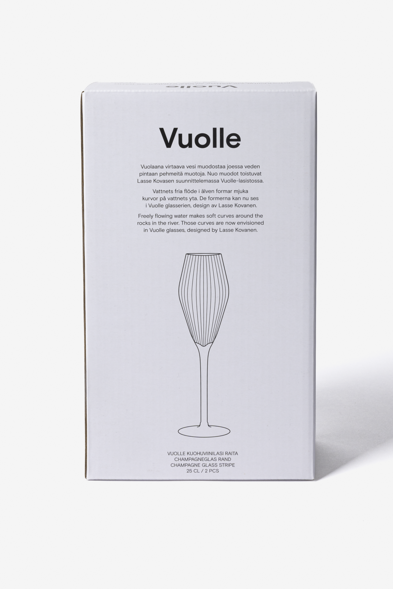 Vuolle Champagne Glass Stripe 2 pcs