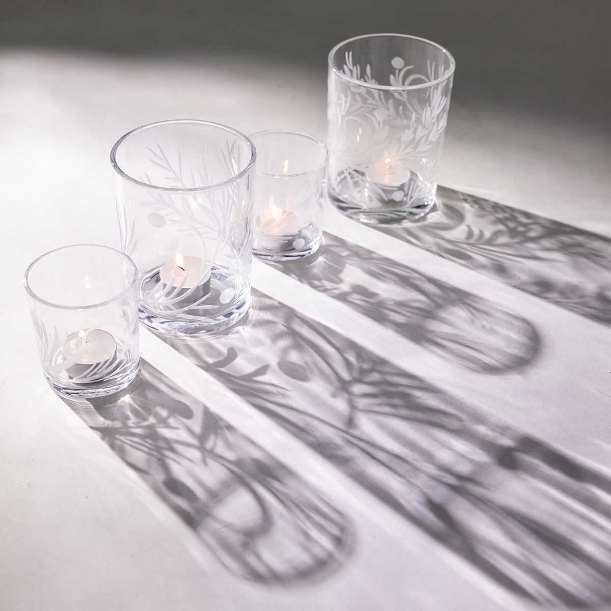 Kultalehti Candle Glass