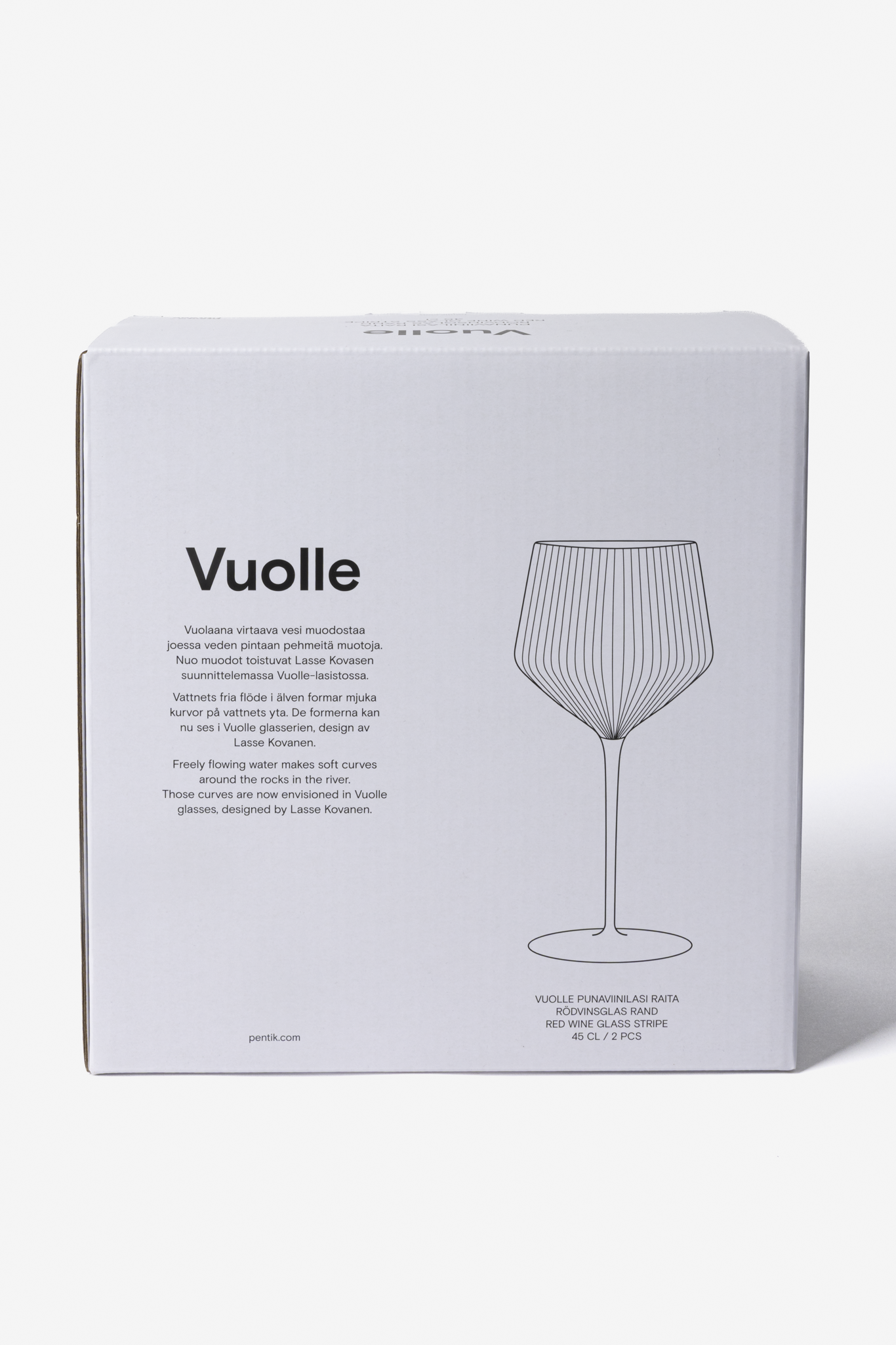 Vuolle Red Wine Glass Stripe 2 pcs