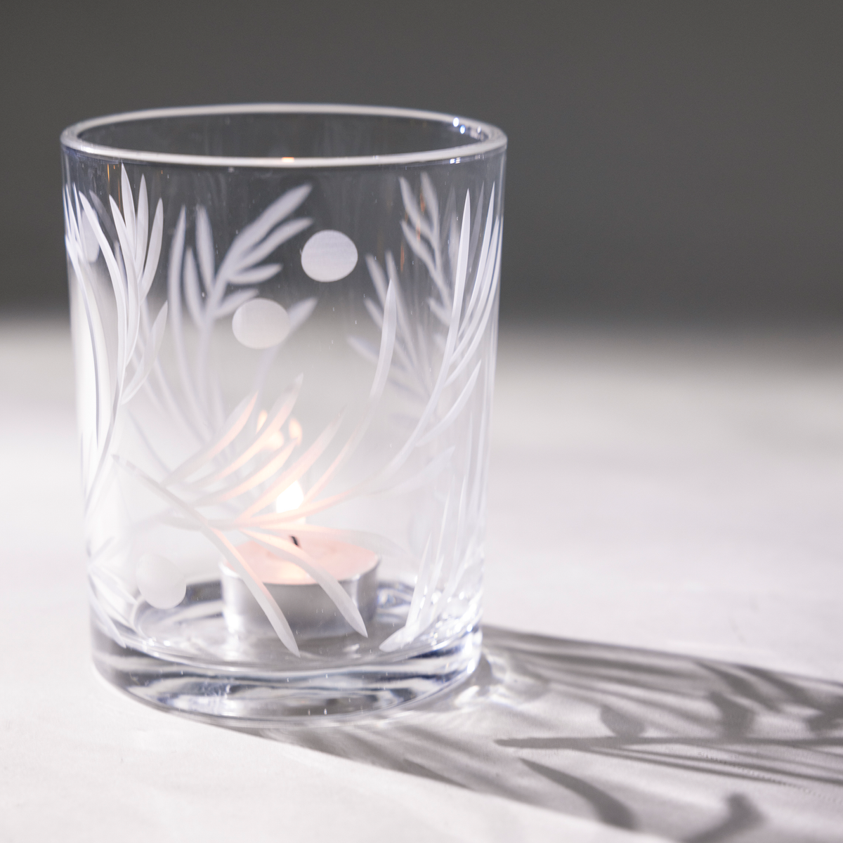 Kultalehti Candle Glass