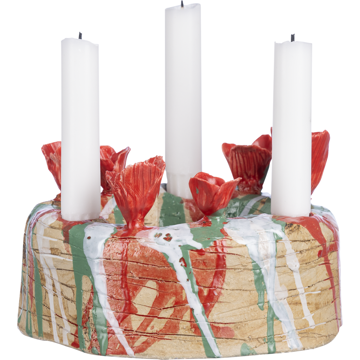 Kaamoskivi Flower Candlelabra Three Branches