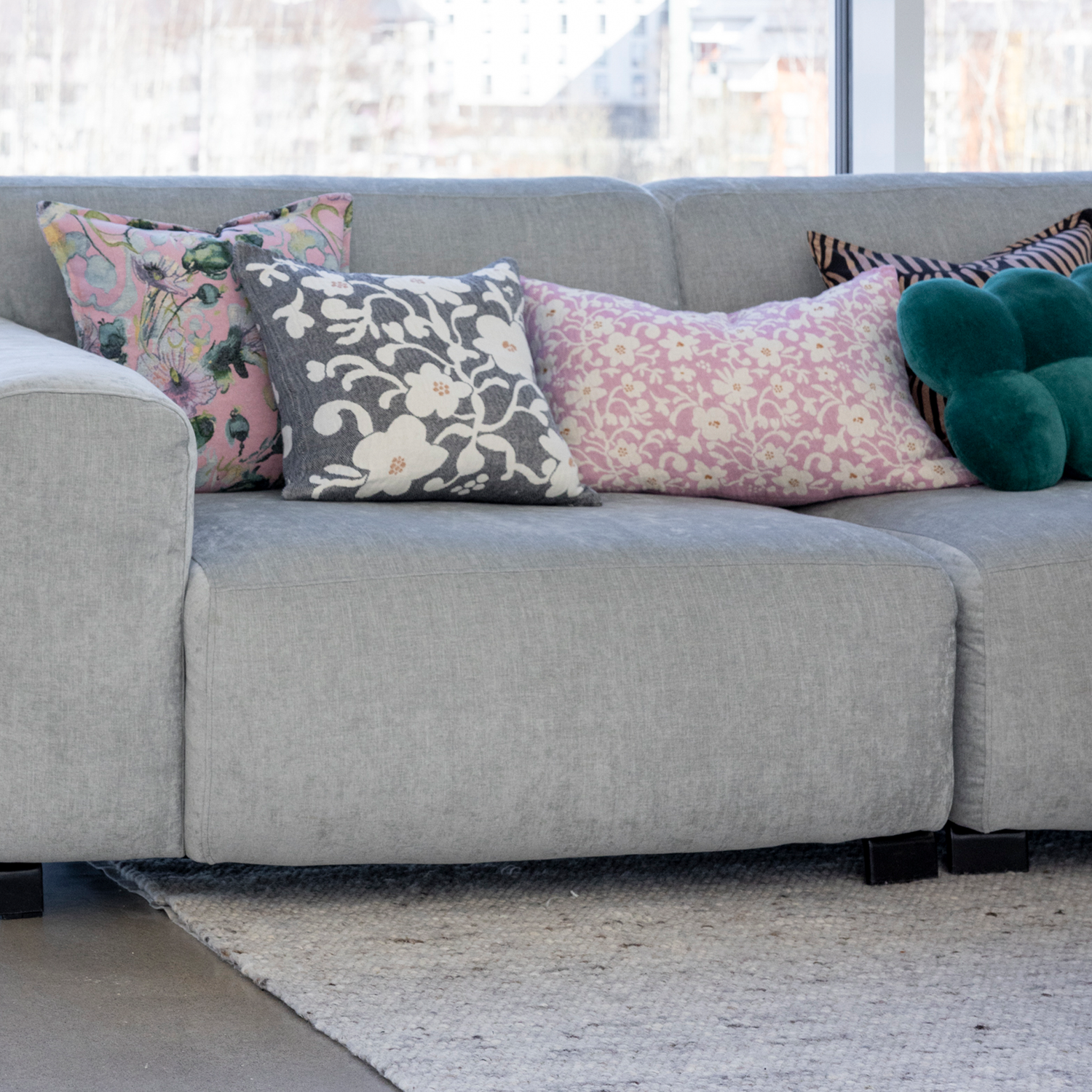 Ruusumalva Cushion Cover Jacquard