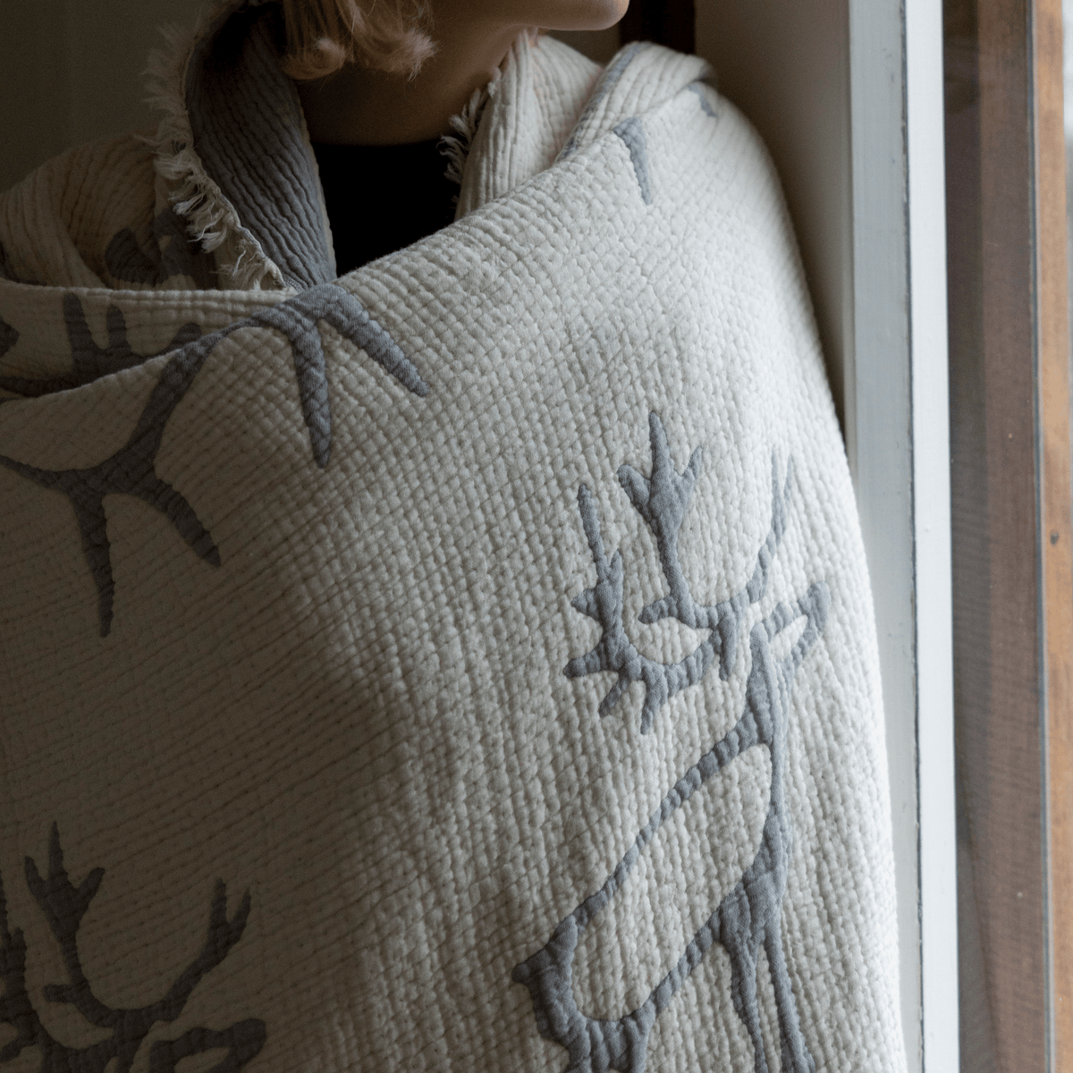 Saaga Päiväpeitto Jacquard - PENTIK - Tekstiilit/Makuuhuonetekstiilit/Päiväpeitot
