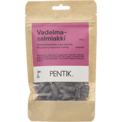 Vadelmasalmiakkikaramelli - PENTIK - Kattaus/Herkut/Makeiset ja pikkuleivät