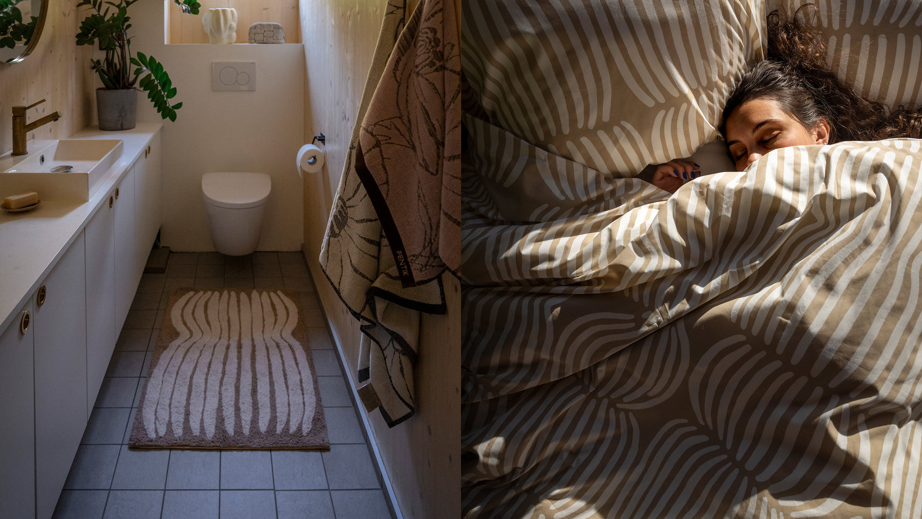 Ohjaus sivulle jolle on koottu teemaan liittyviä petaus- ja kylpyhuonetuotteita.