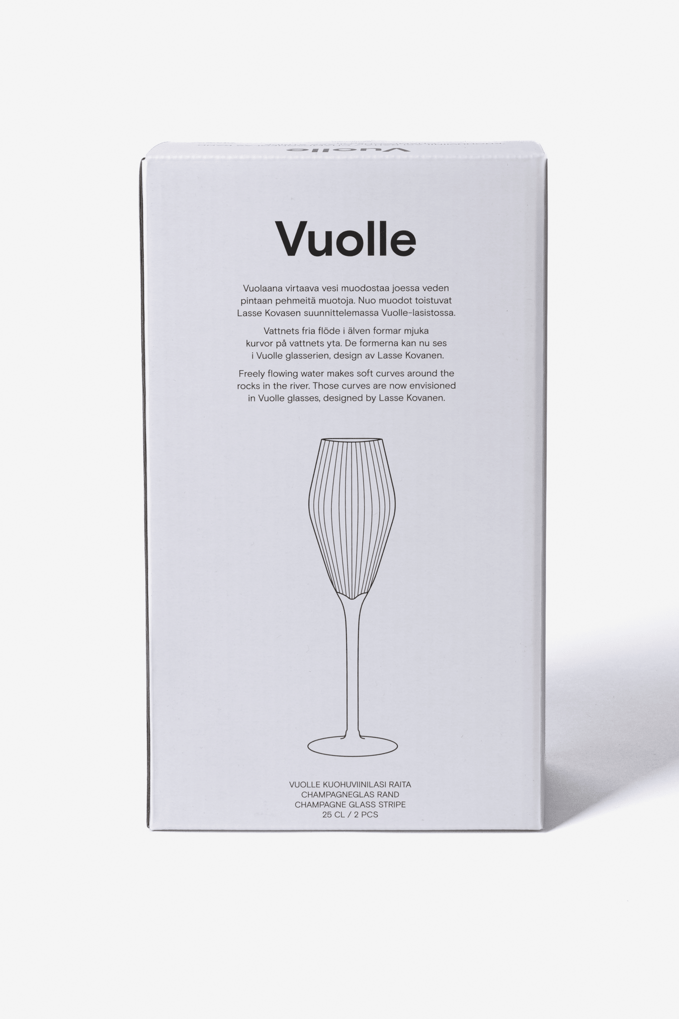 Vuolle Kuohuviinilasi Raita 2 kpl - PENTIK - Kattaus/Astiat/Lasit