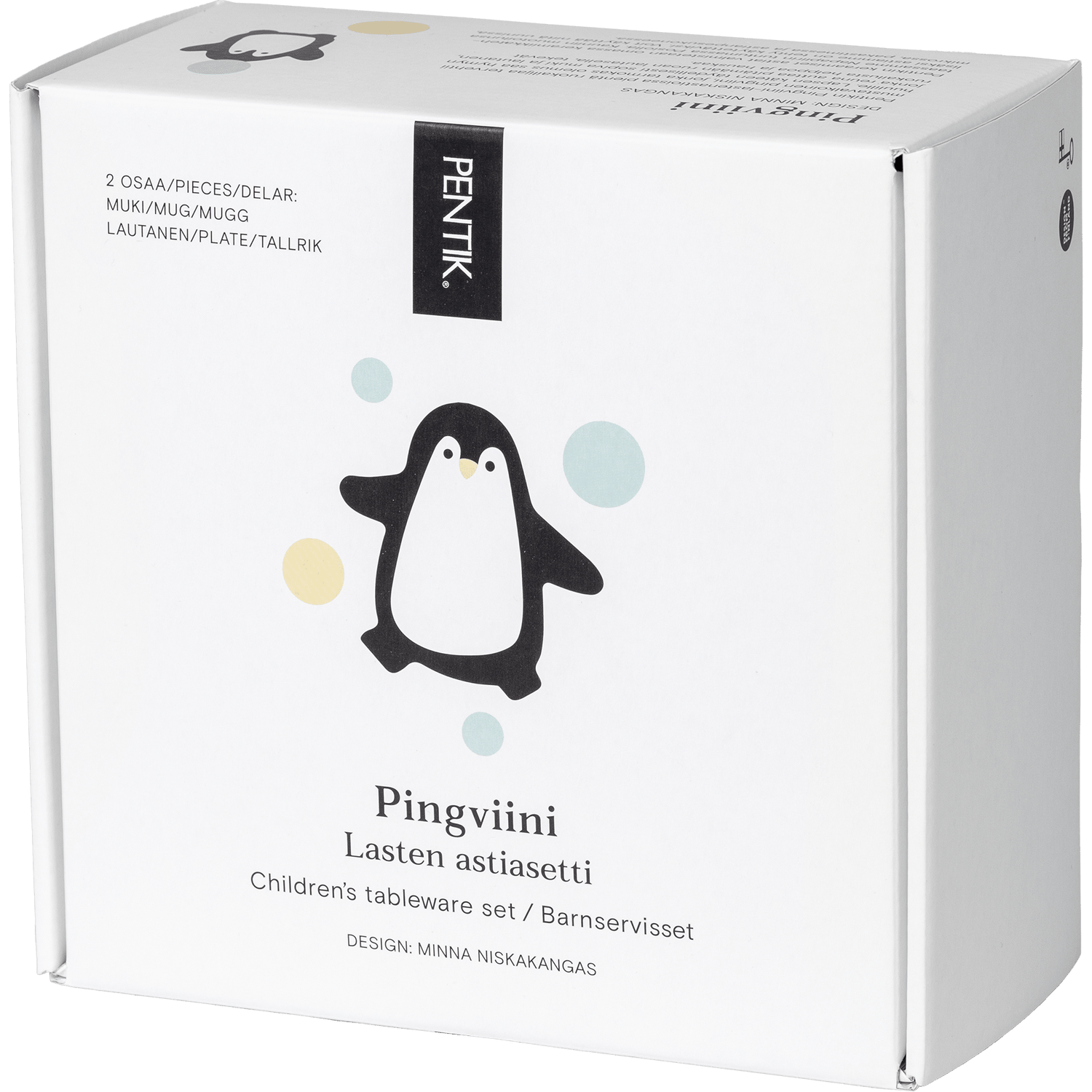 Pingviini Astiasetti Muki 0,2 l ja Lautanen 18 cm - PENTIK - Kattaus/Astiat/Kupit ja mukit